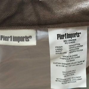 Pier 1 Imports blackout curtain panels